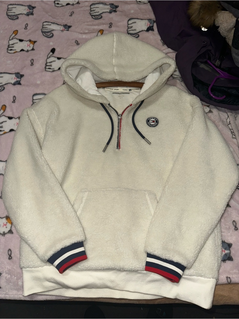 Tommy Hilfiger Sport Fleece / Sherpa Quarter Zip Hoodie